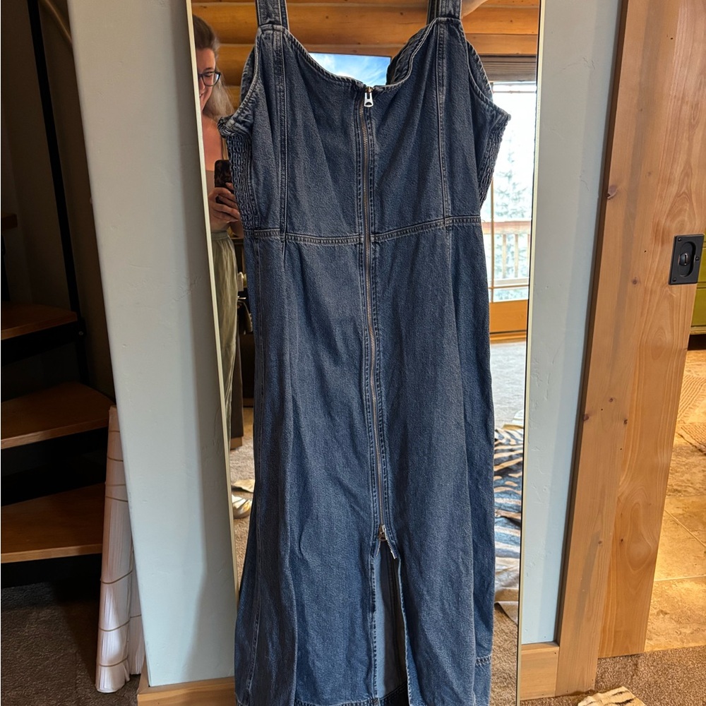 Gap Blue Denim Maxi Dress